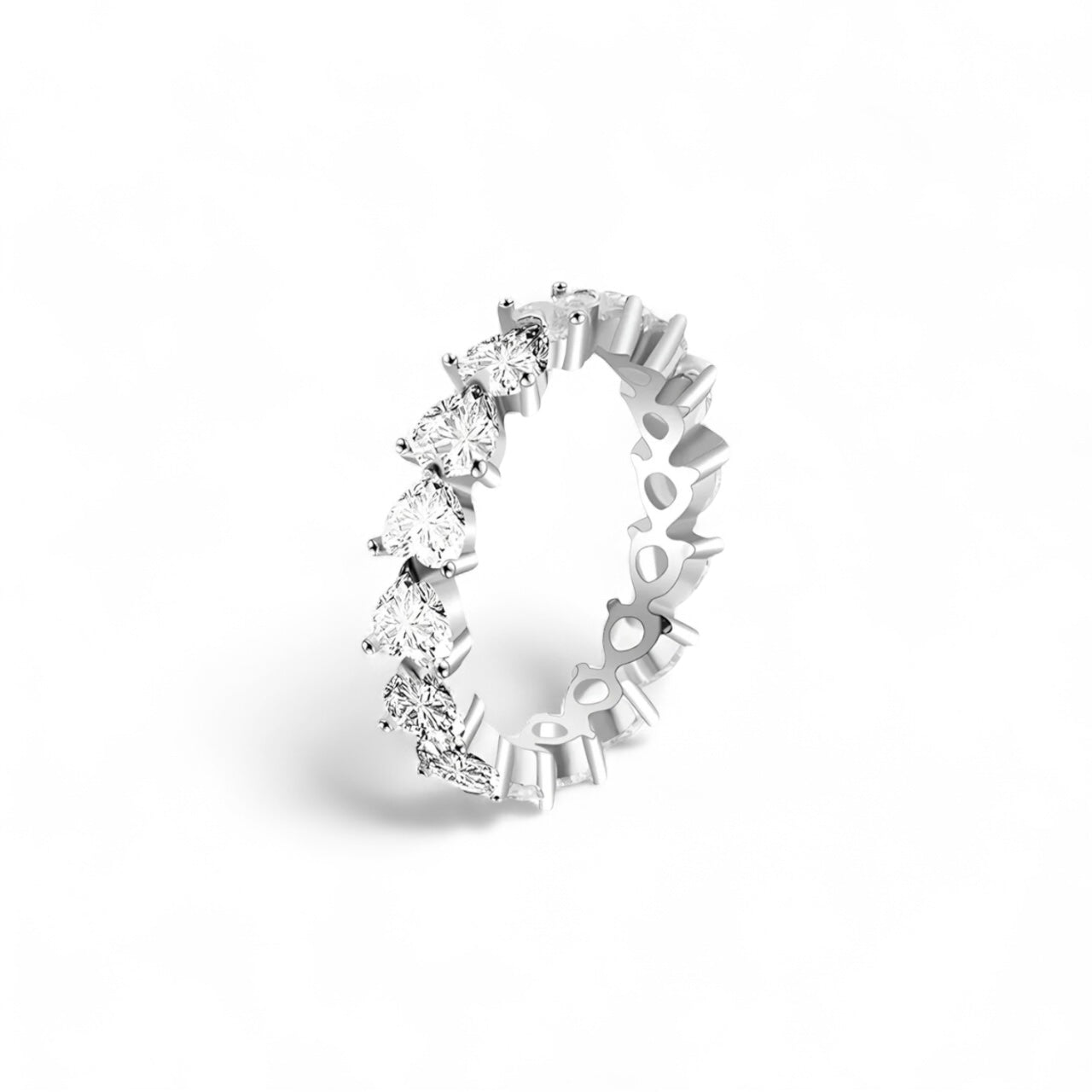 Icy Silver Love Ring